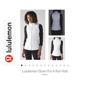 Lululemon Down For A Run Vest. Solid White. Sz 12